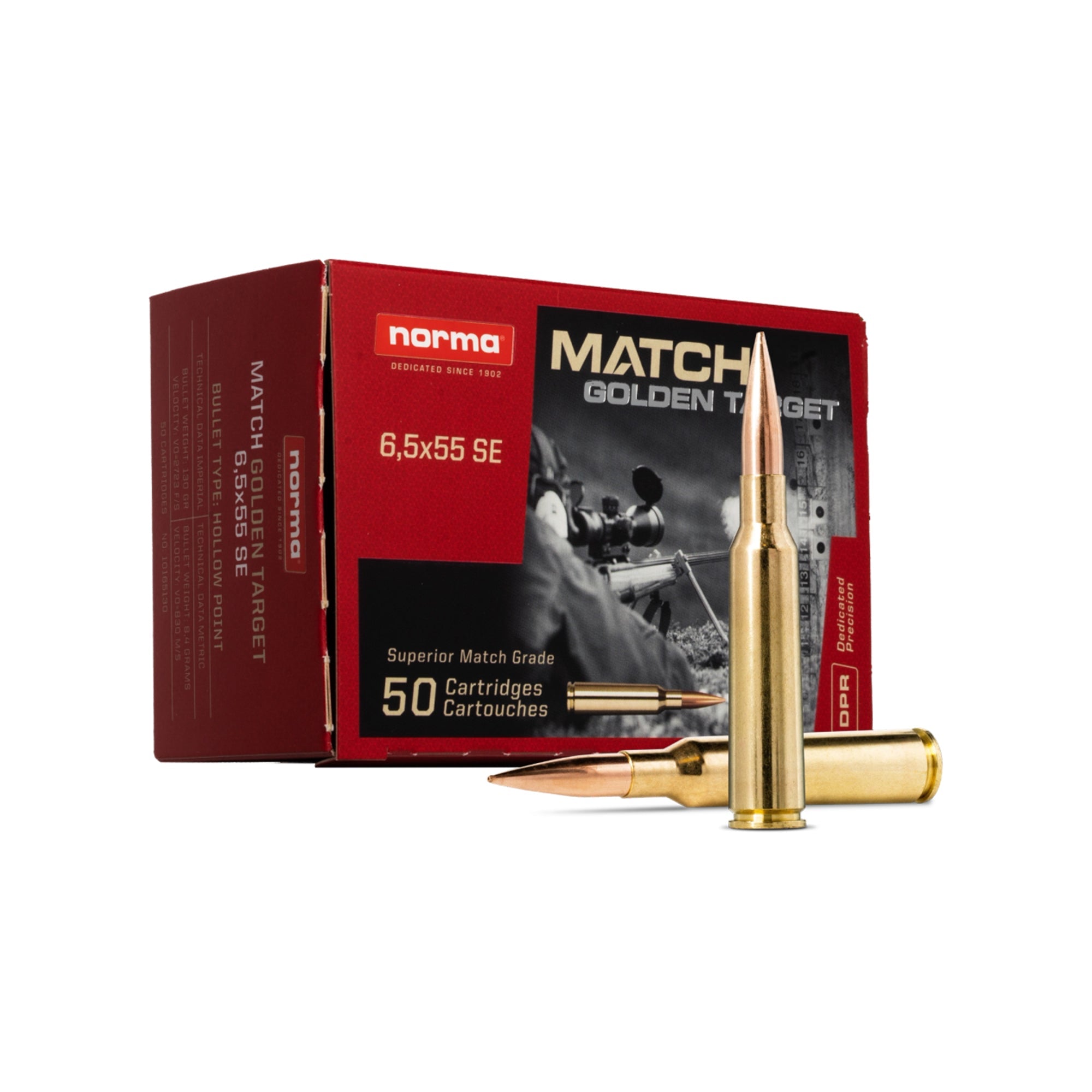 6.5X55 130gr Golden Target