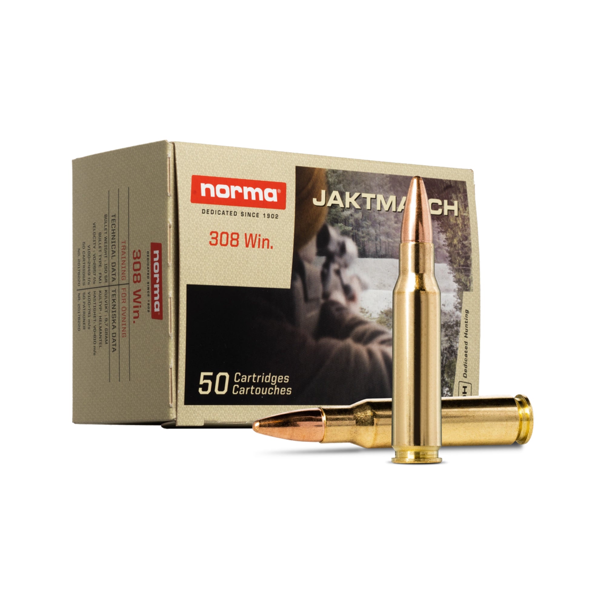 308 Win 150gr FMJ Jaktmatch