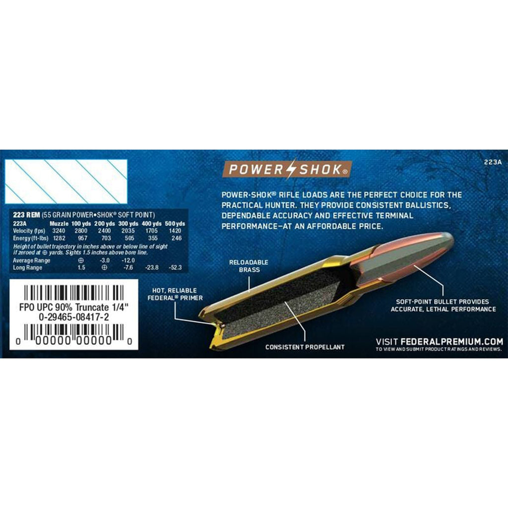 223 Rem 55gr SP Power-Shok