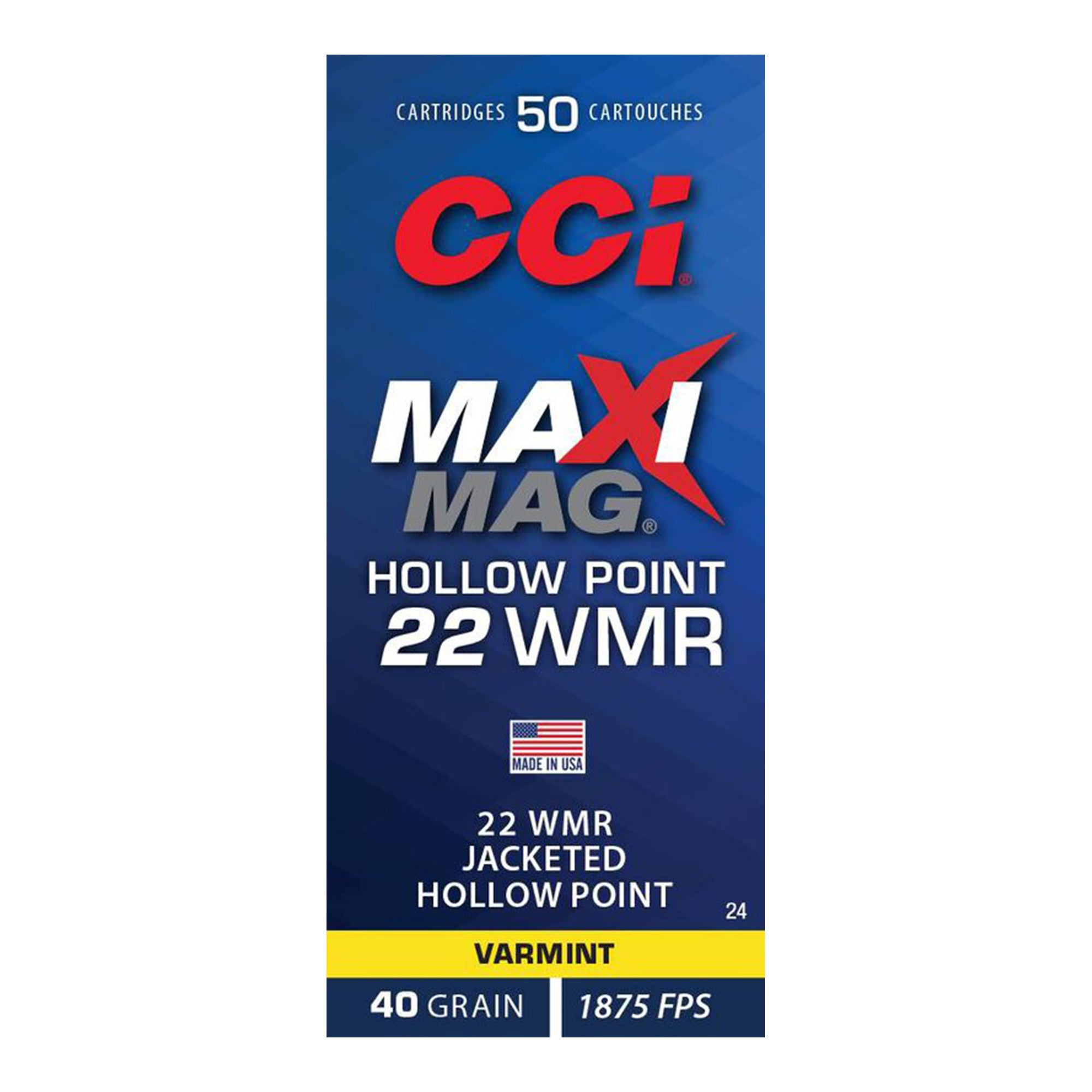 22 WMR Maxi Mag 40gr JHP 1875fps