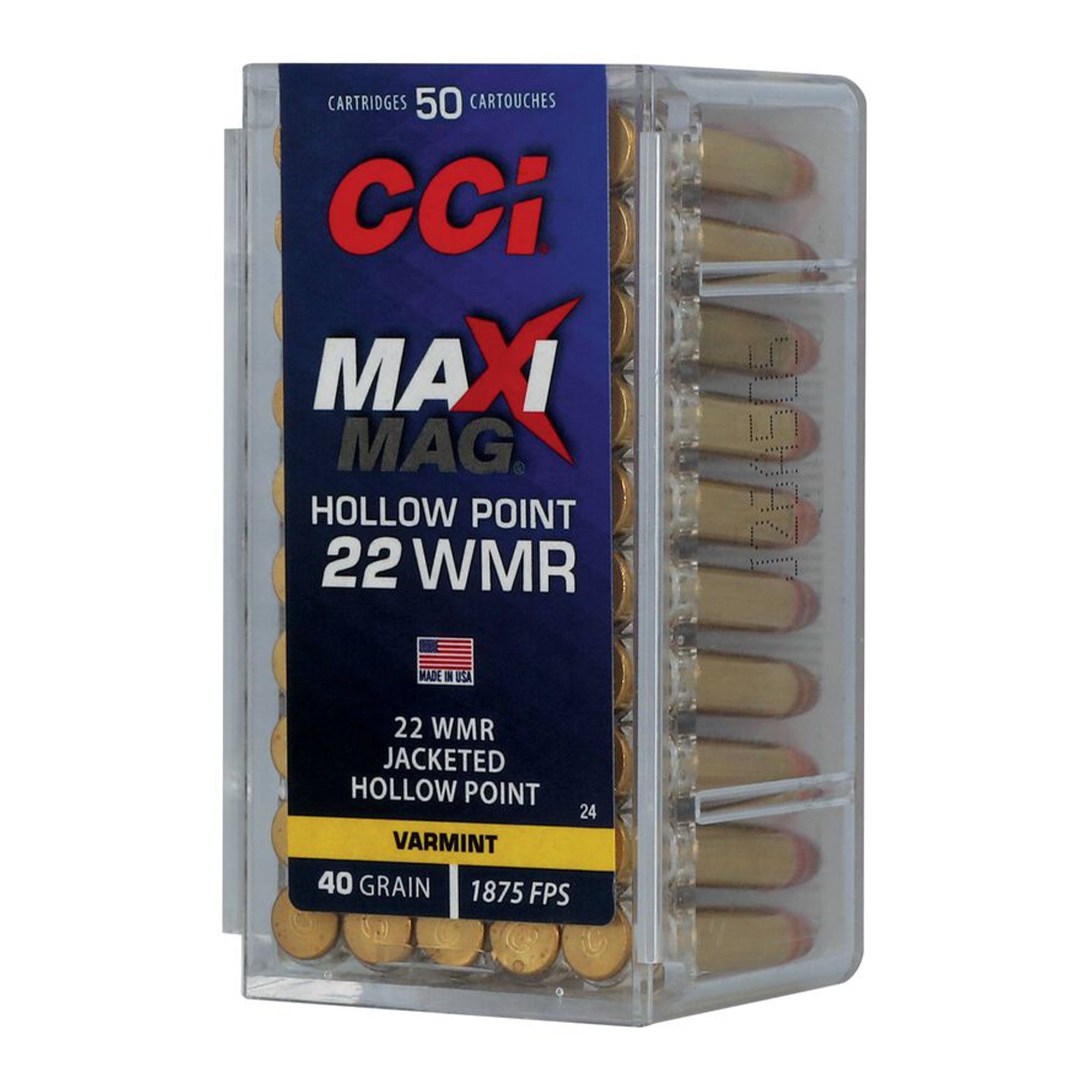 22 WMR Maxi Mag 40gr JHP 1875fps