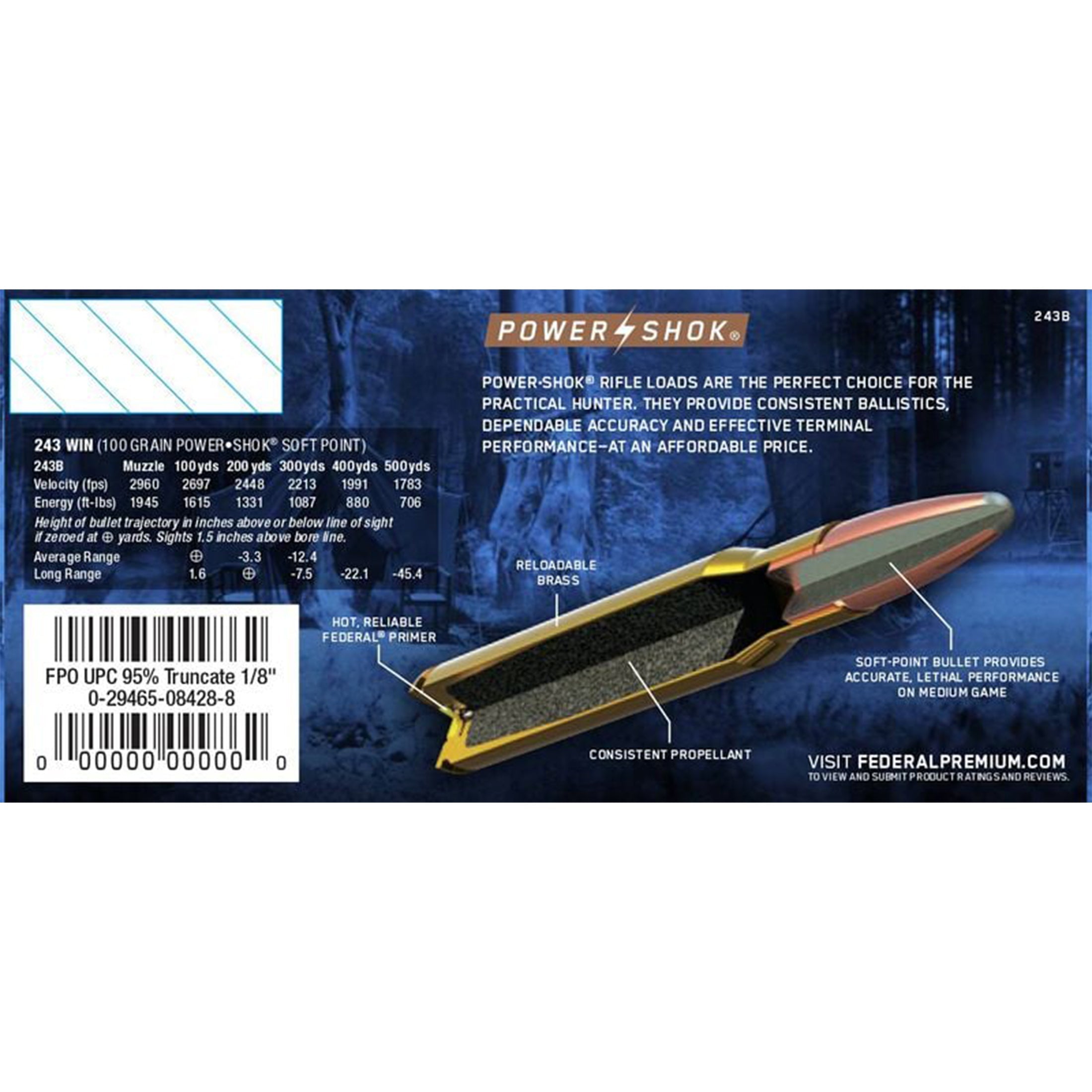 243 Win 100gr SP Power-Shok