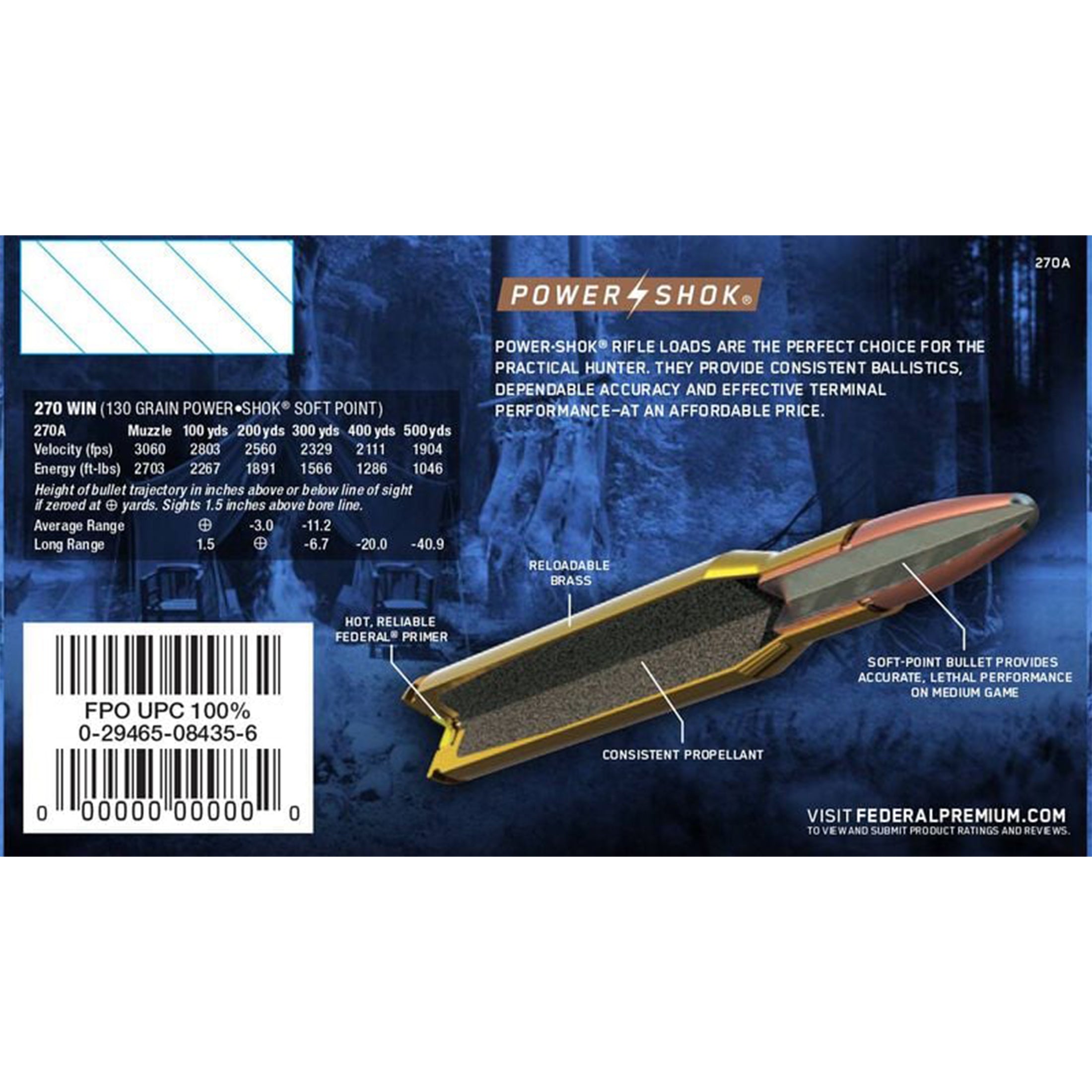 270 Win 130gr SP Power-Shok