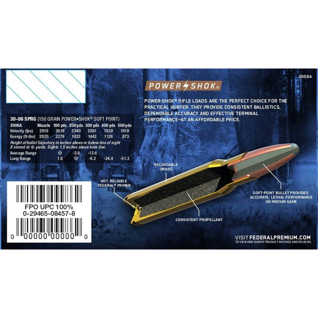 30-06 SPr 150gr SP Power-Shok
