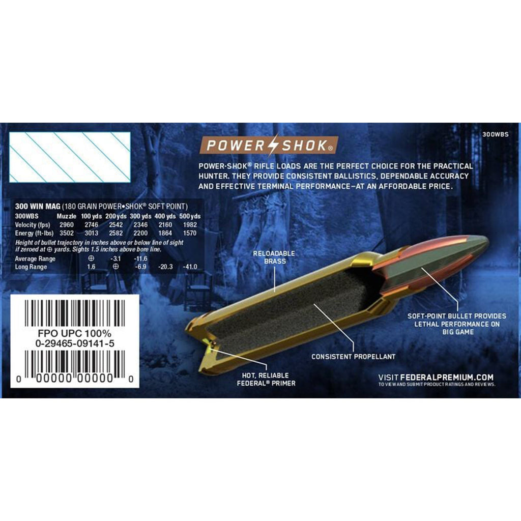 300 Win Mag 180gr SP Power-Shok