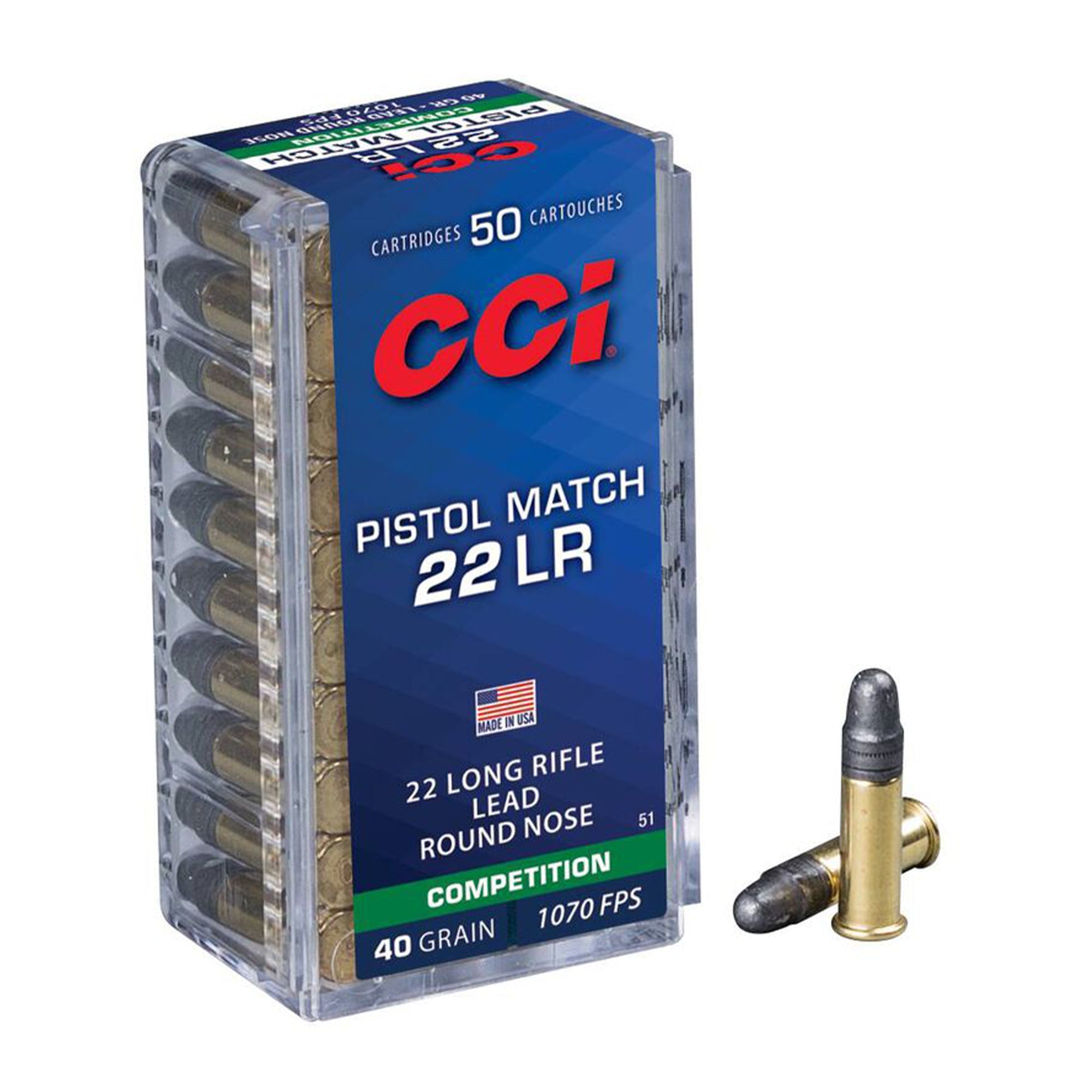 22LR Pistol Match 40gr LRN