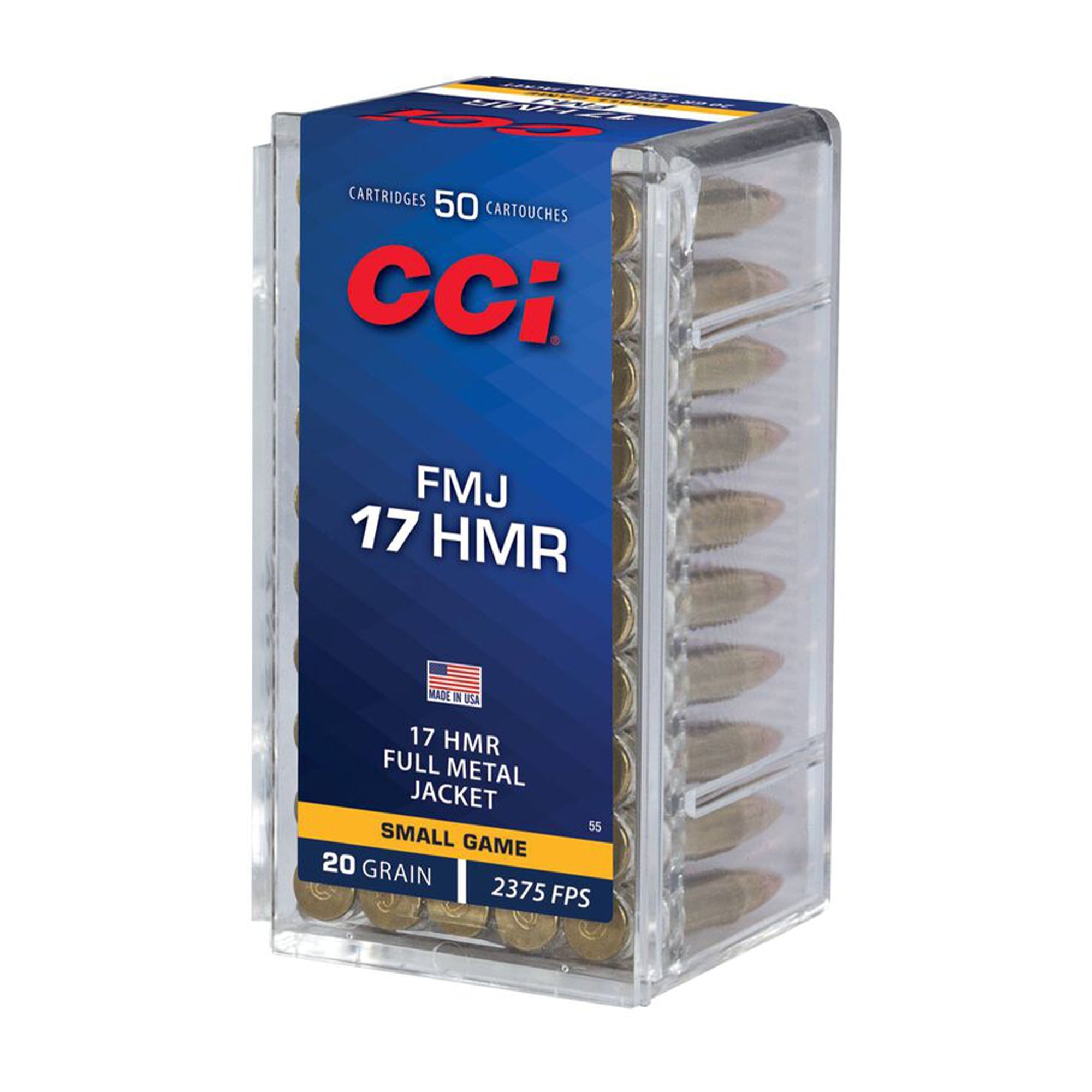 17 HMR 20gr FMJ 2375fps