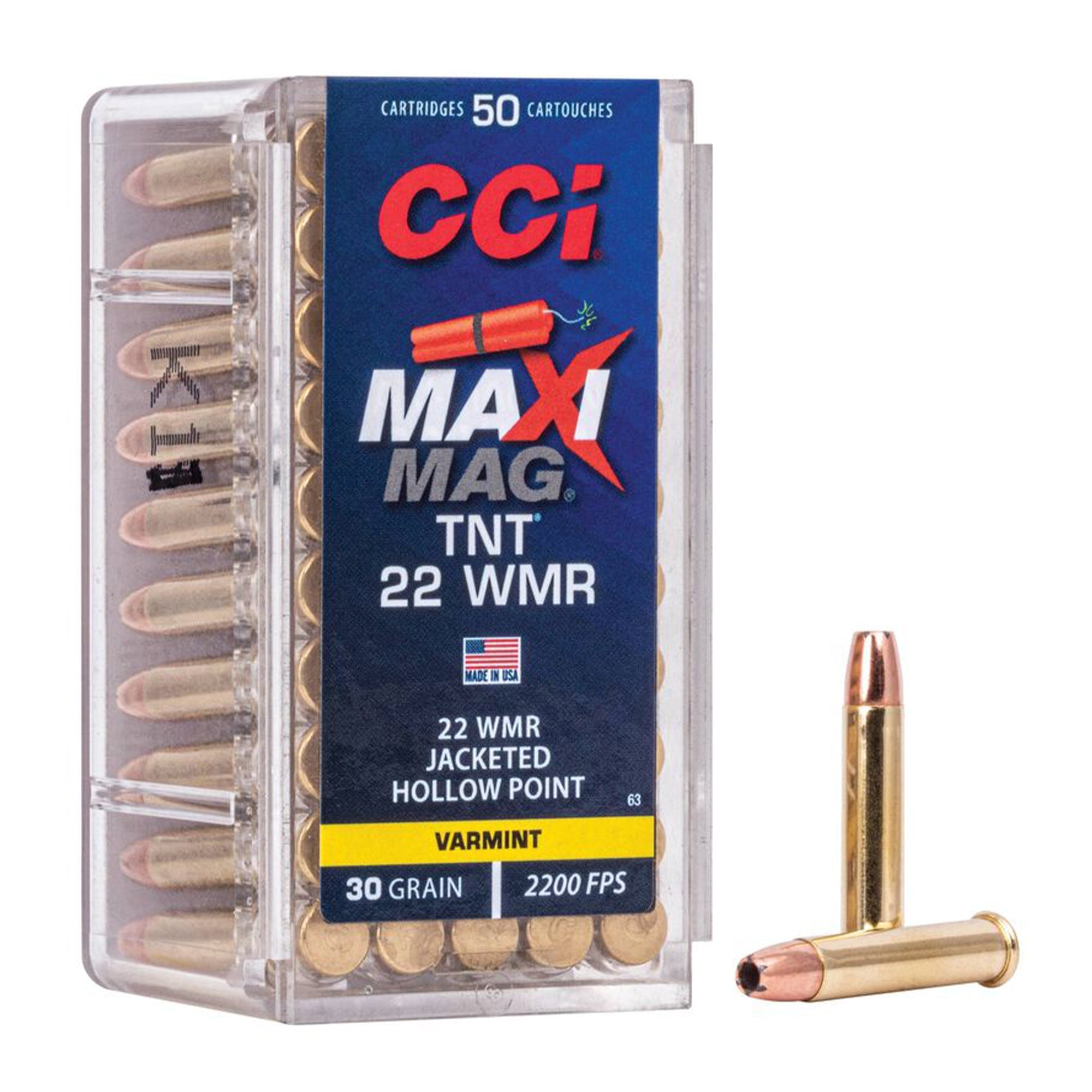 22 WMR Maxi Mag TNT 30gr JHP 2200fps
