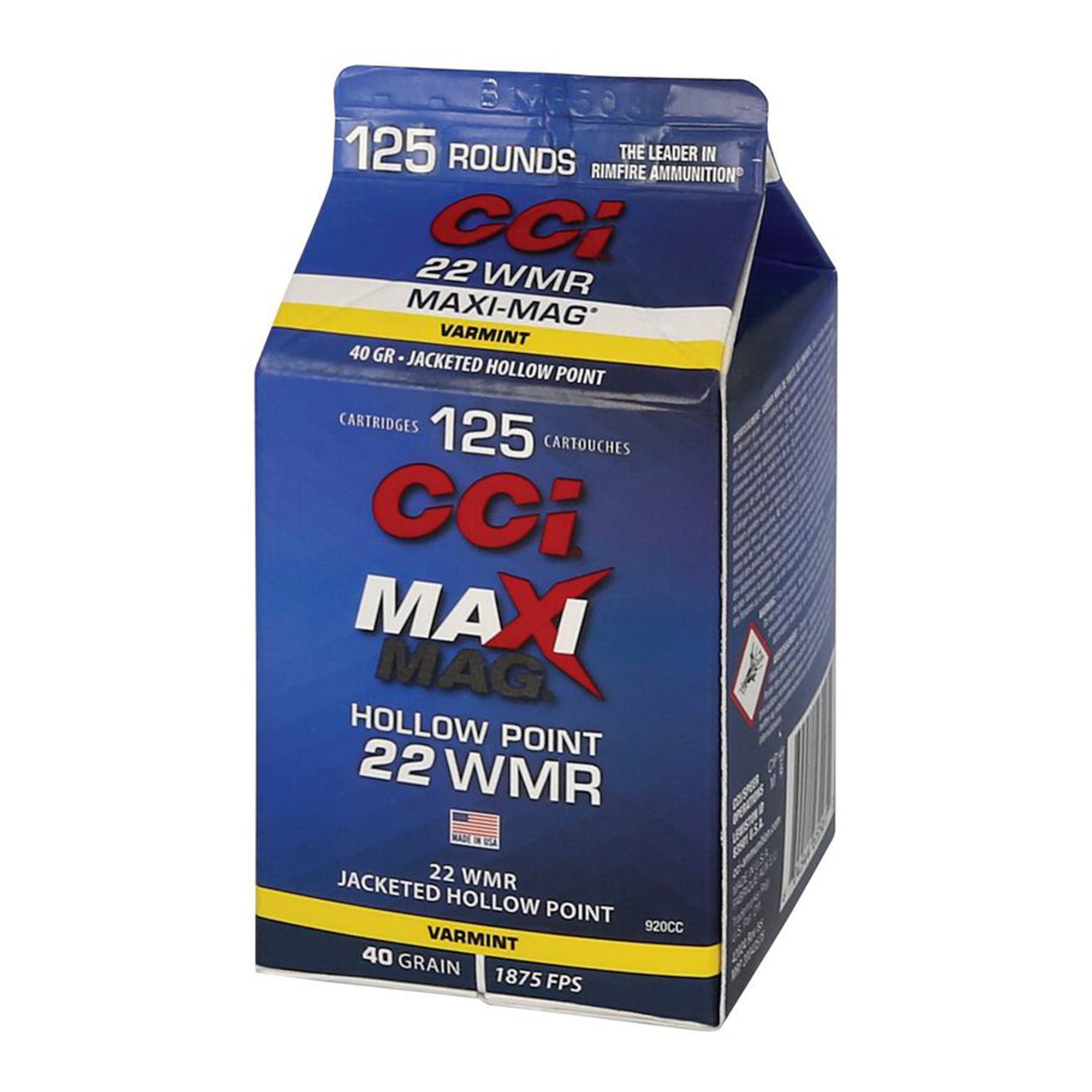 22 WMR Maxi Mag 40Ggr HP 1875fps
