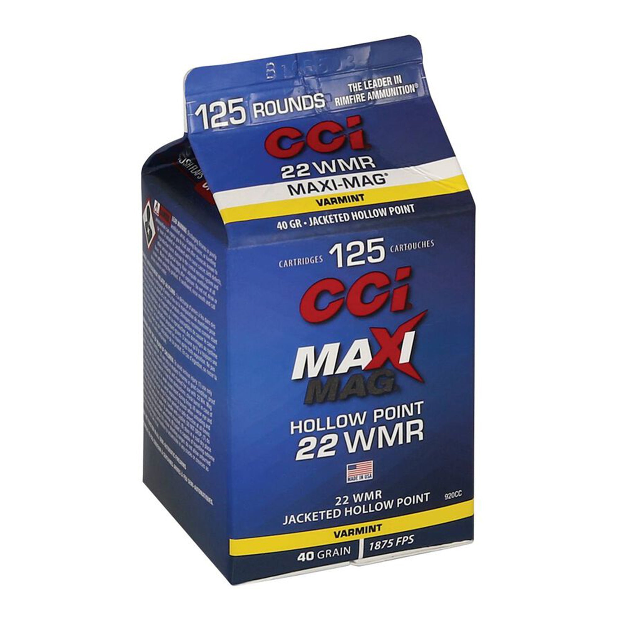 22 WMR Maxi Mag 40Ggr HP 1875fps