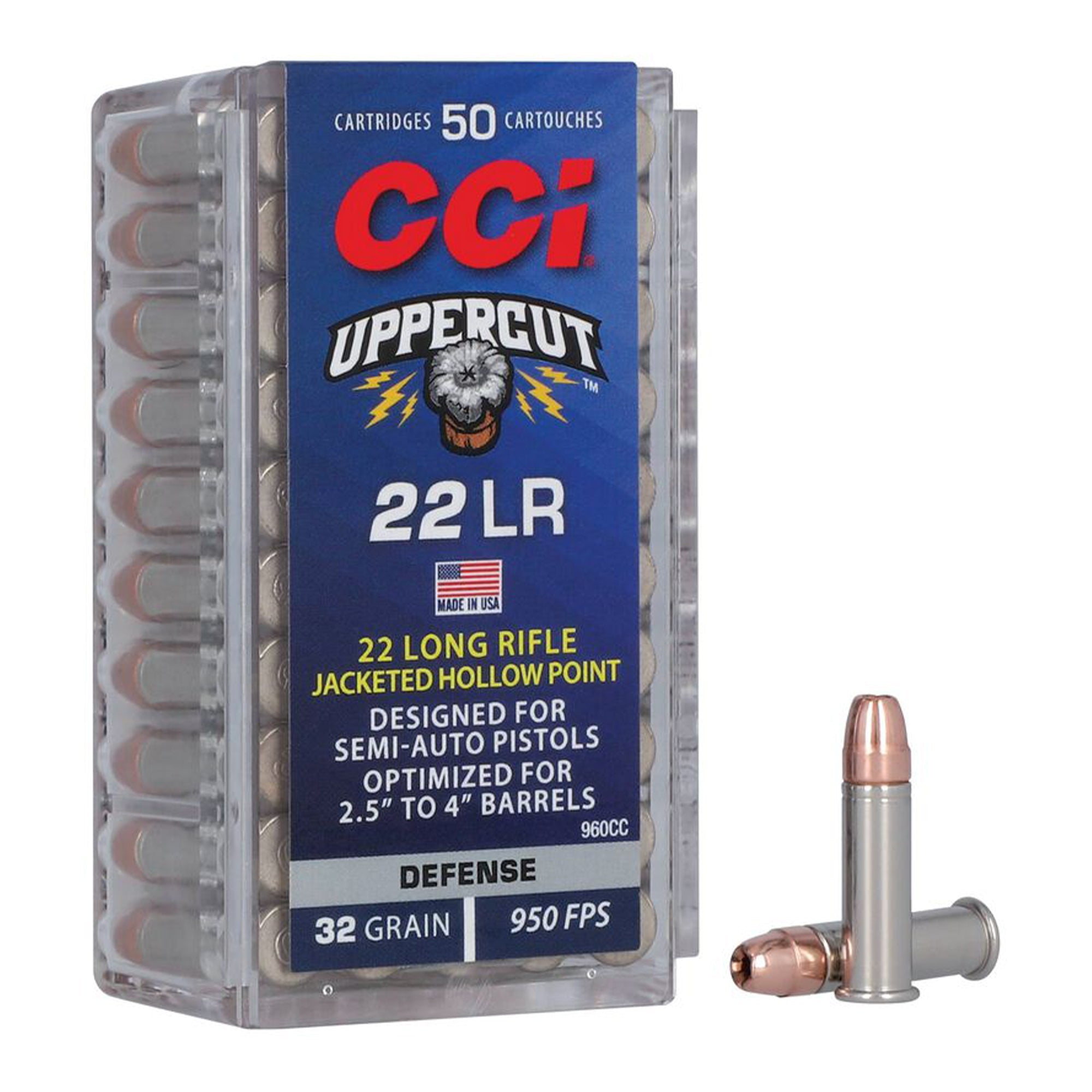 22LR Uppercut 32gr Jacketed HP