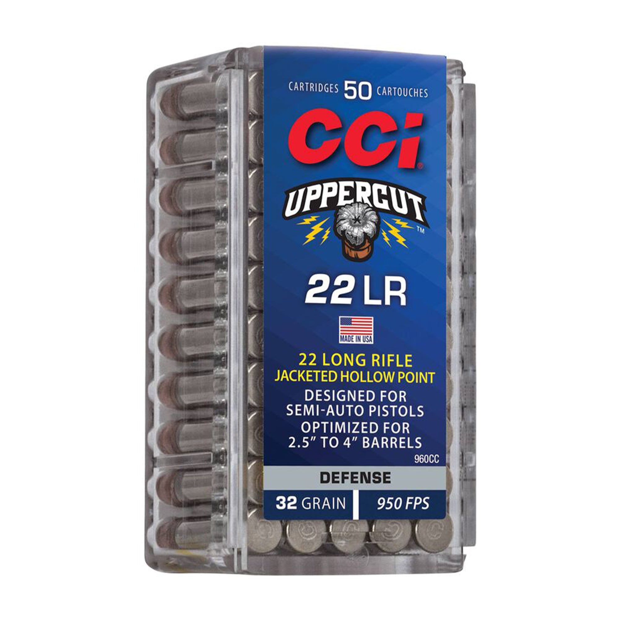22LR Uppercut 32gr Jacketed HP