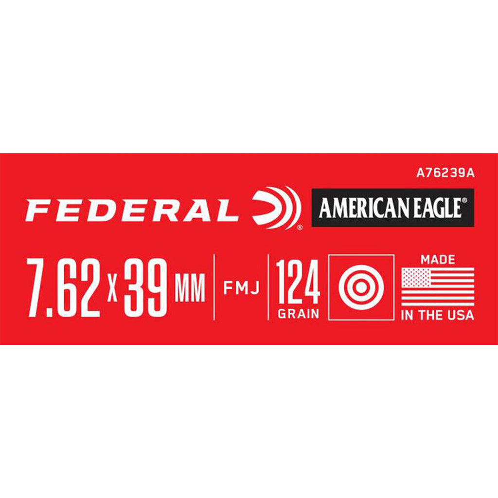 7.62x39 124gr FMJ American Eagle
