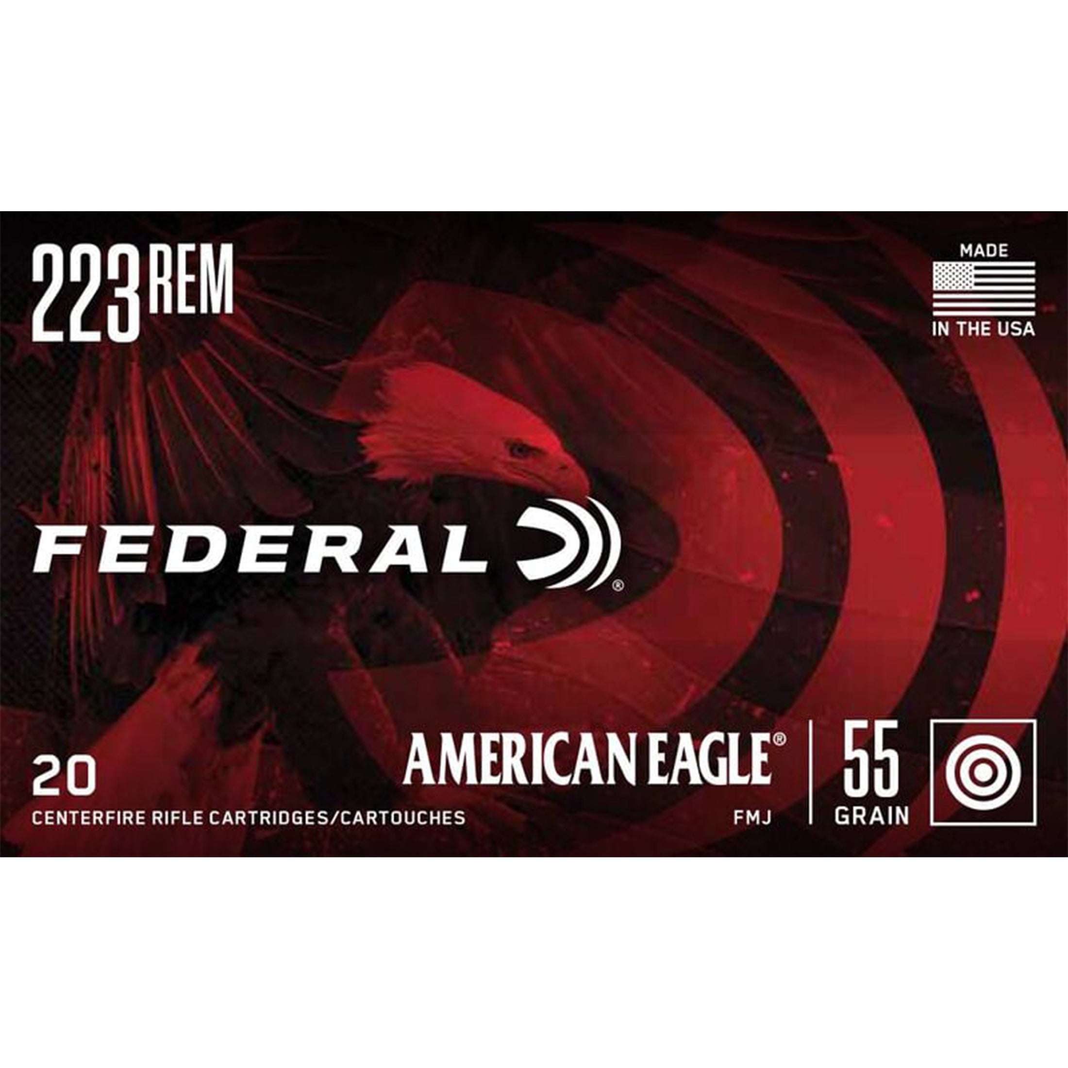 223 Rem 55gr FMJ American Eagle