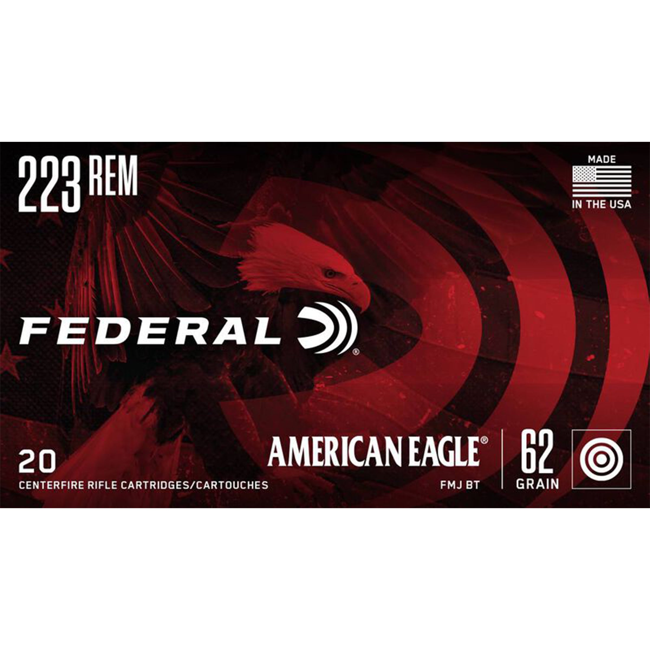 223 Rem 62gr FMJ American Eagle