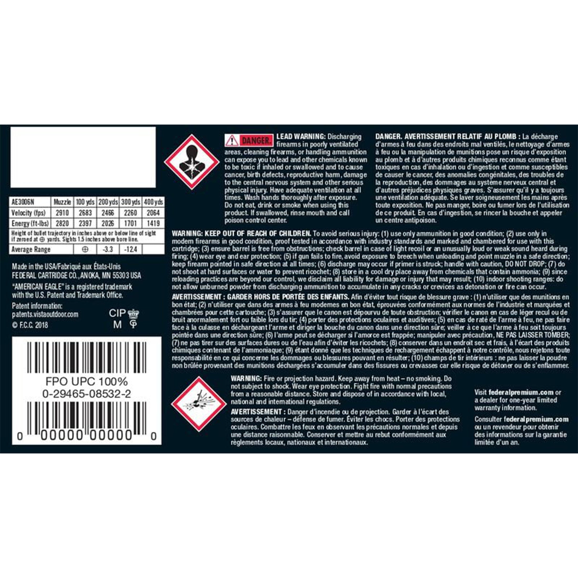 30-06 SPr 150gr FMJ American Eagle