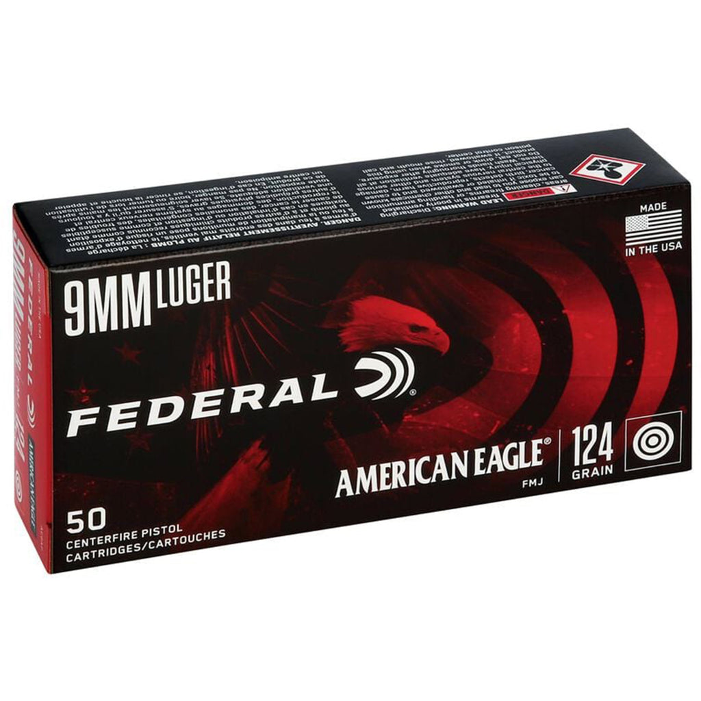 9mm Luger 124gr FMJ American Eagle
