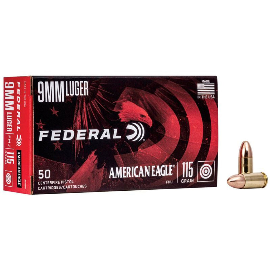 9mm Luger 115gr FMJ American Eagle