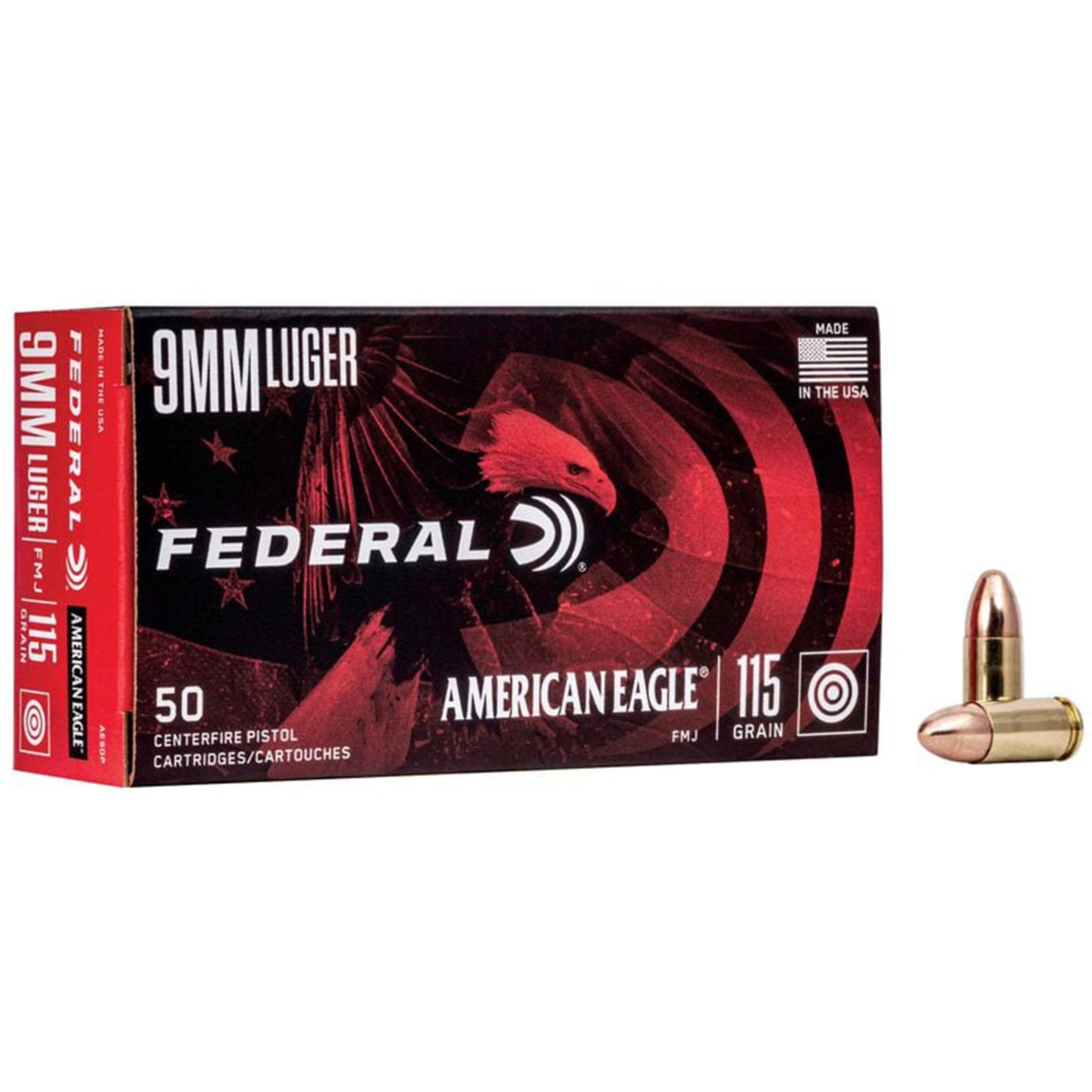 9mm Luger 115gr FMJ American Eagle