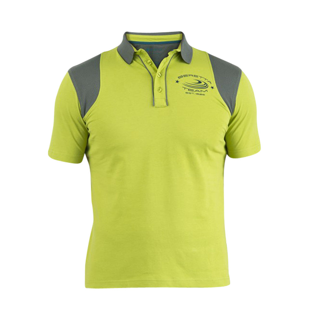 cotton-mesh-polo-Green&Grey-S-Male