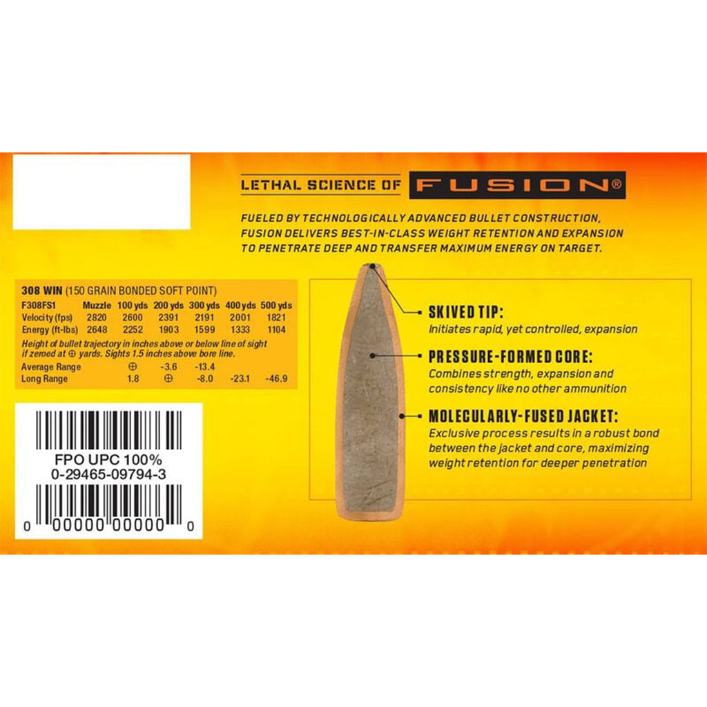 308 Win 150gr Fusion