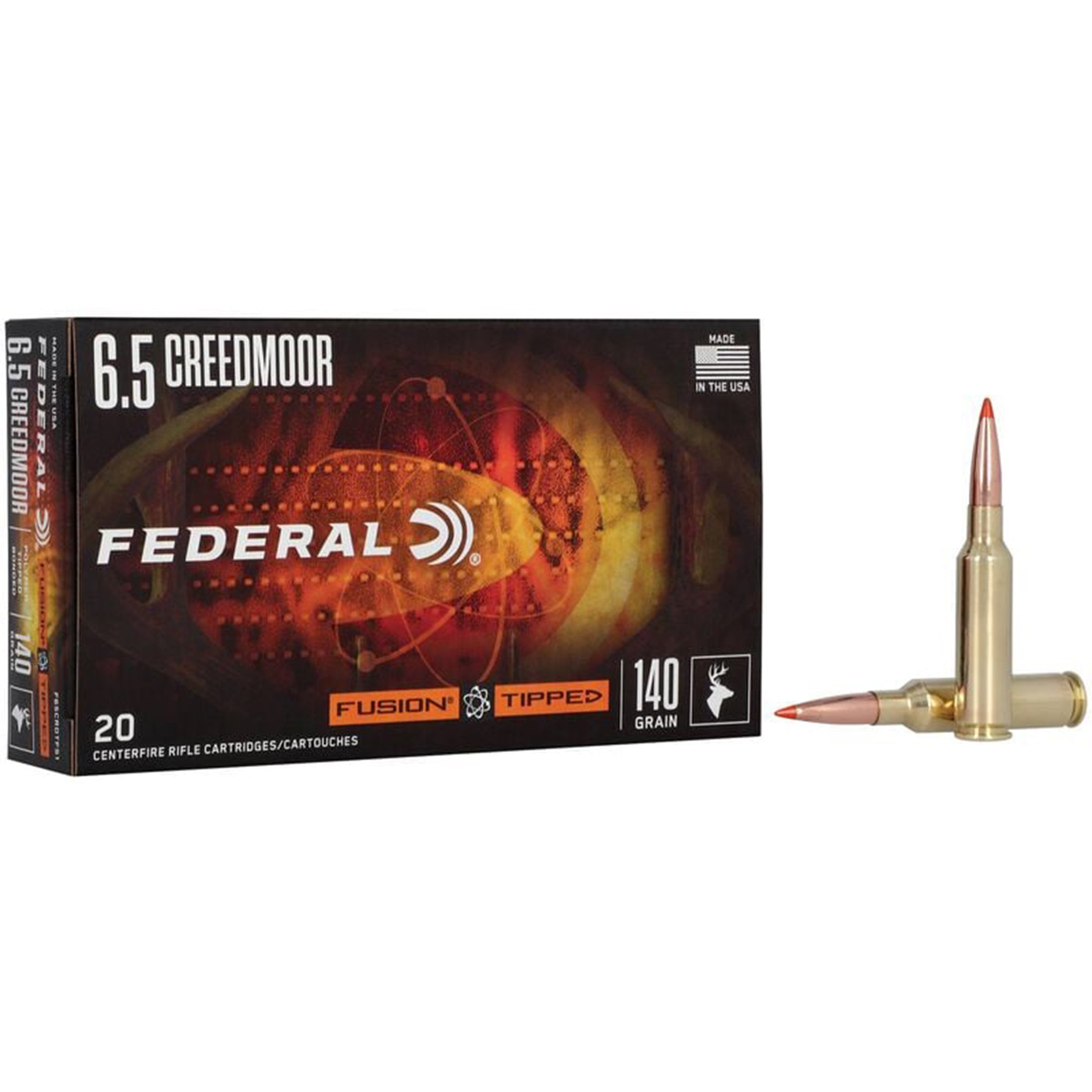 6.5 Creedmoor 140gr Tipped Fusion