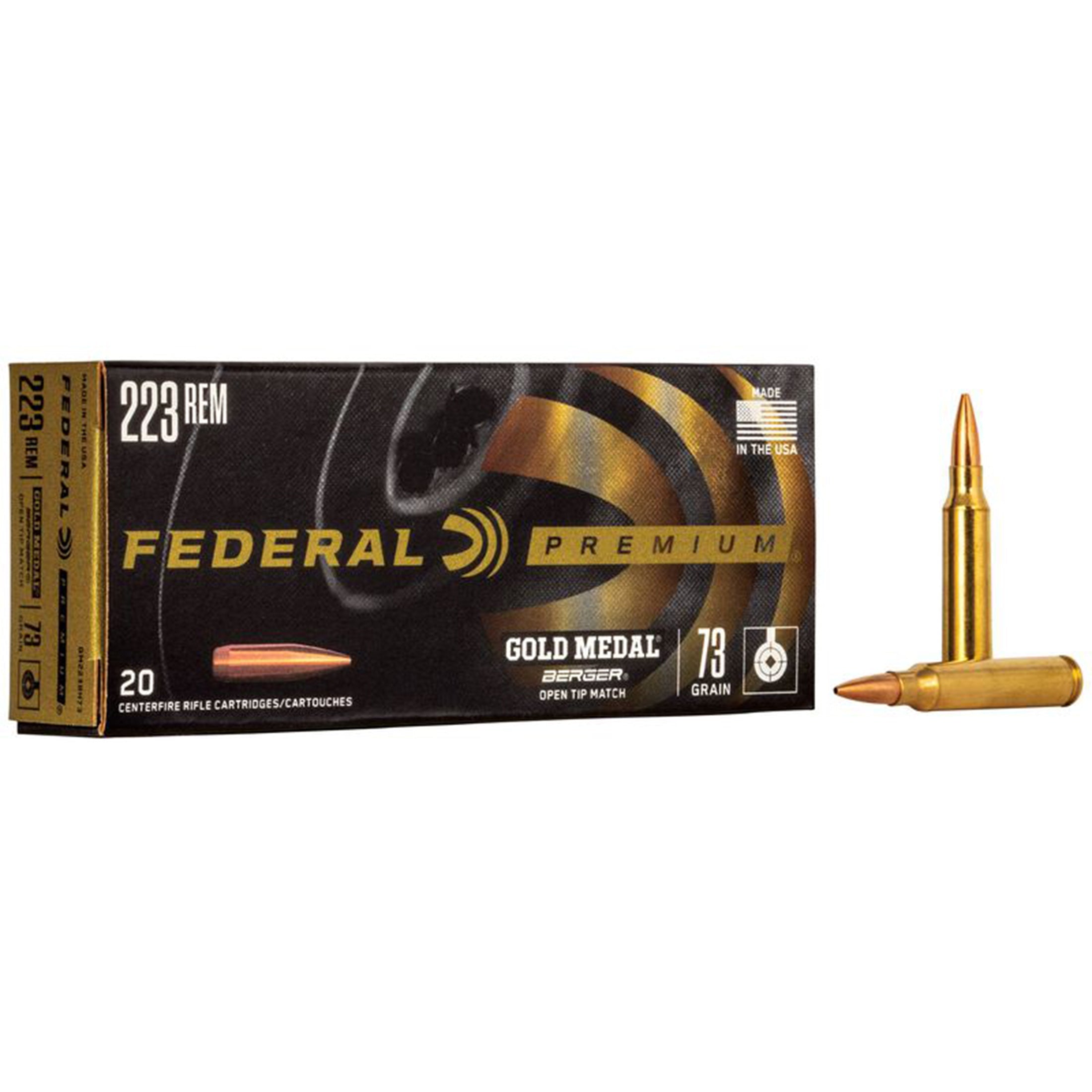 223 Rem 73gr Berger BTHP Gold Medal