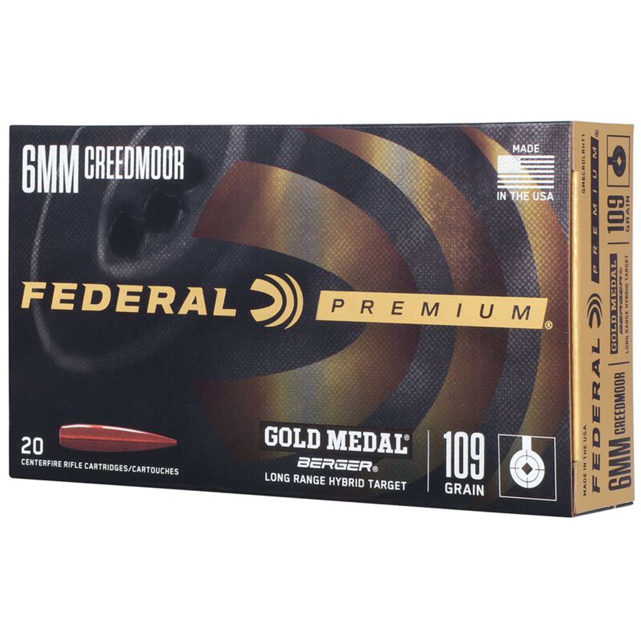 6mm Creedmoor 109gr Berger Long Range Gold Medal