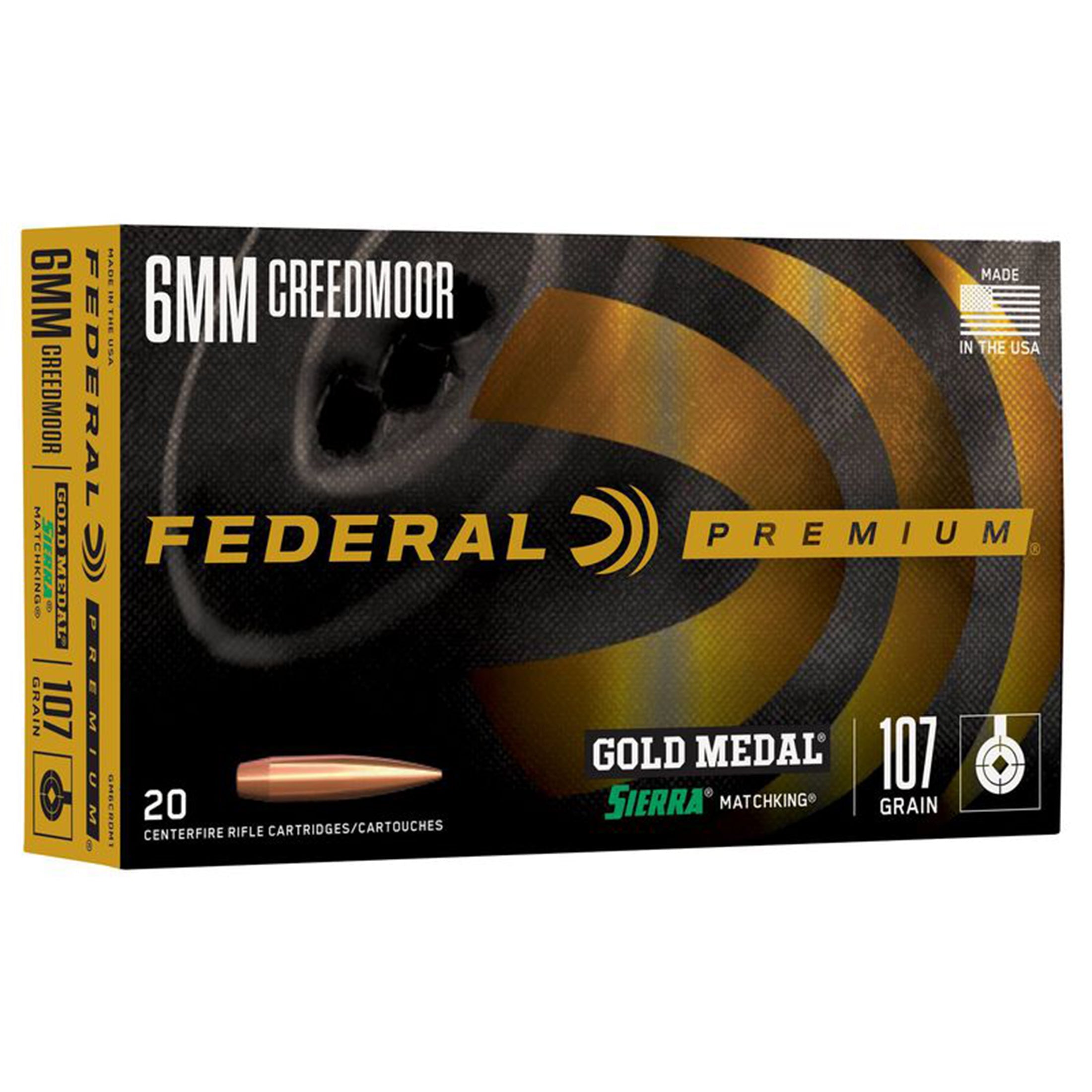 6mm Creedmoor 107gr Matchking Gold Medal