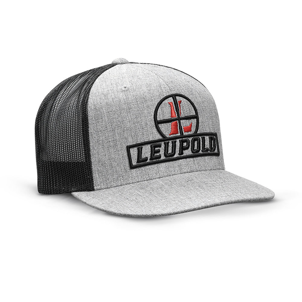reticle-flat-brim-trucker-cap-Heather / Black