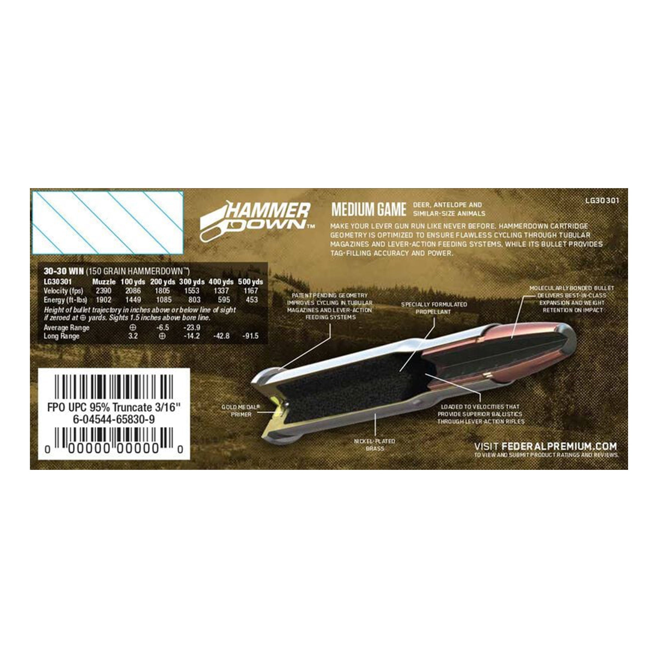 30-30 Win 150gr FN Hammer Down