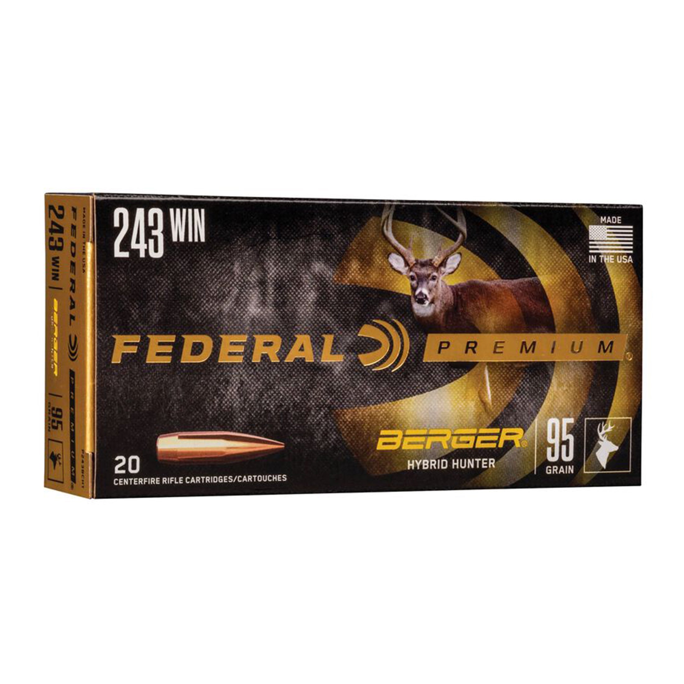243 Win 95gr Berger Hybrid Hunter