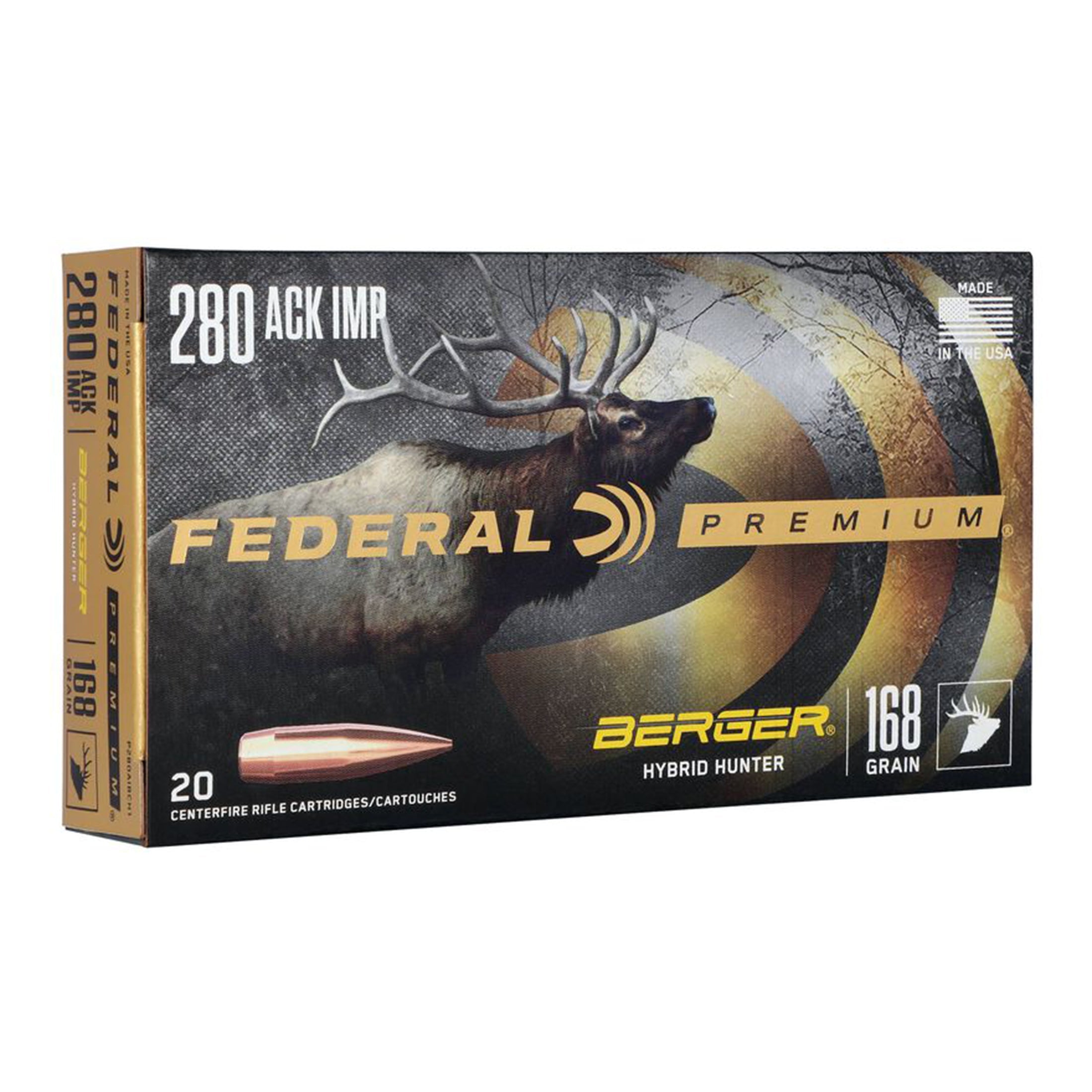 280 Ackley 168gr Berger Hunter