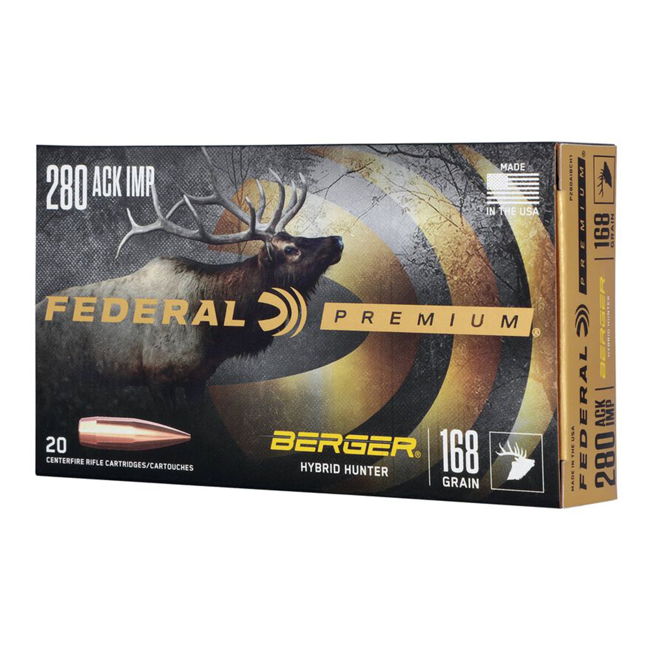 280 Ackley 168gr Berger Hunter