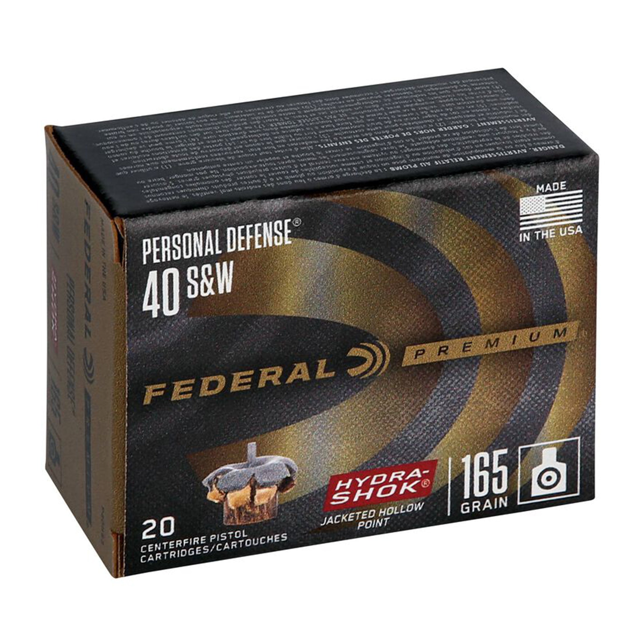 40 S&W 165gr Hydra-Shok Pd
