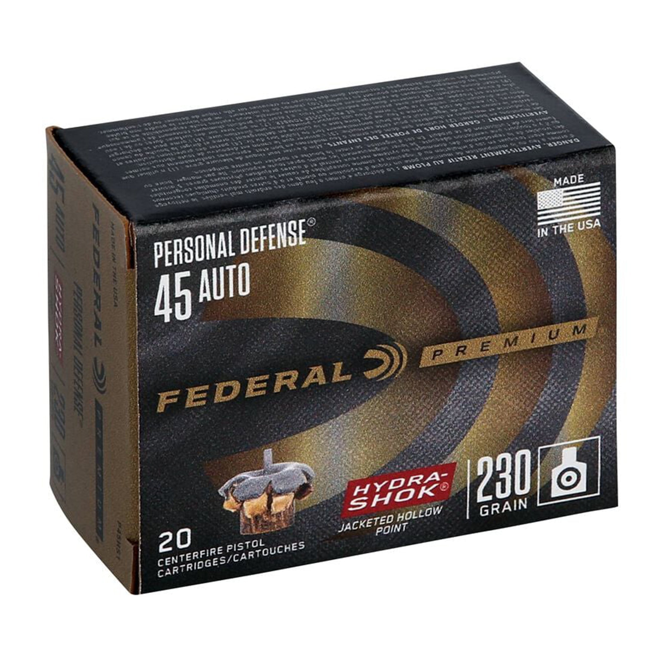 45 ACP 230gr Hydra-Shok Pd