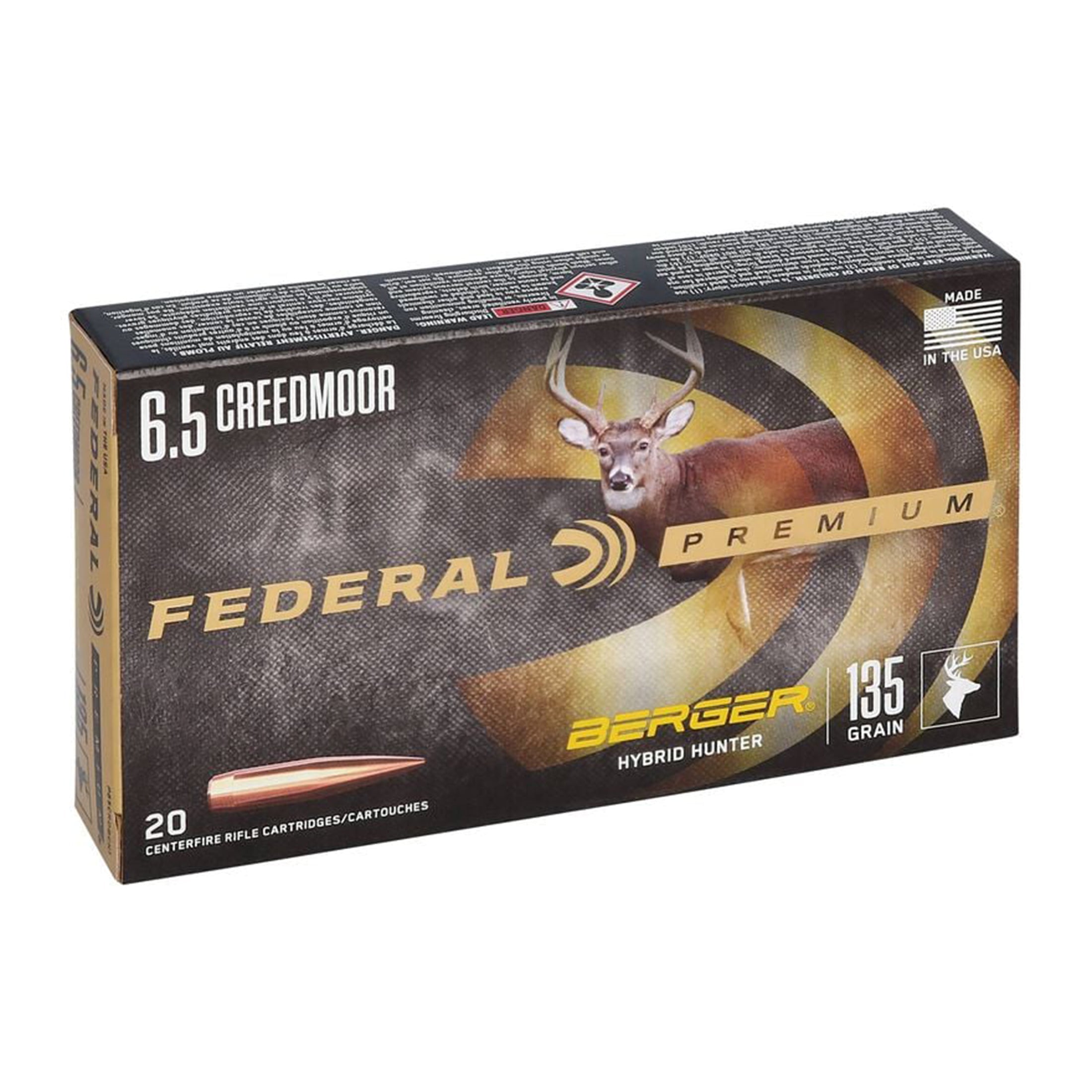 6.5 Creedmoor 135gr Berger Hybrid Hunter