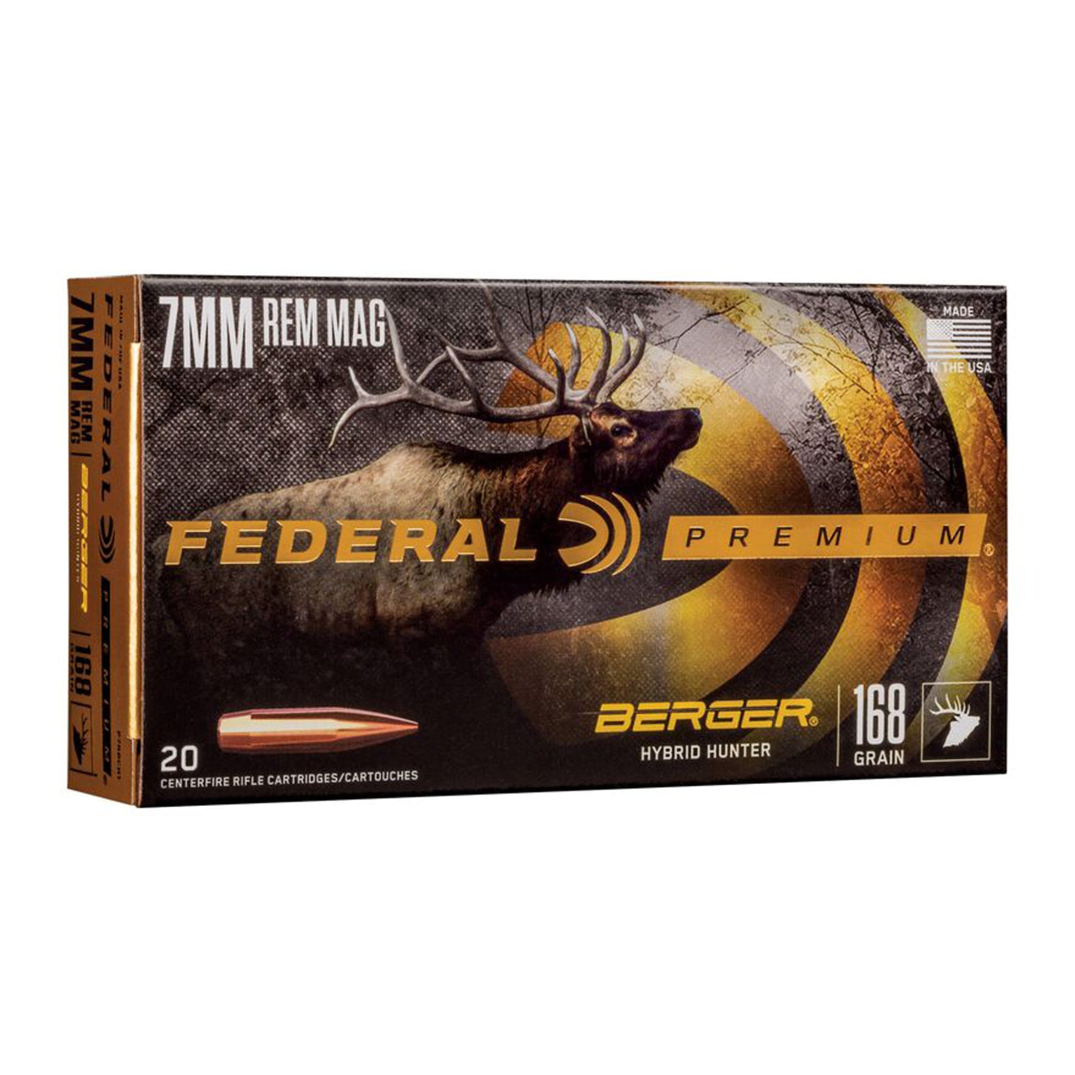 7mm Rem Mag 168gr Berger Hybrid Hunter