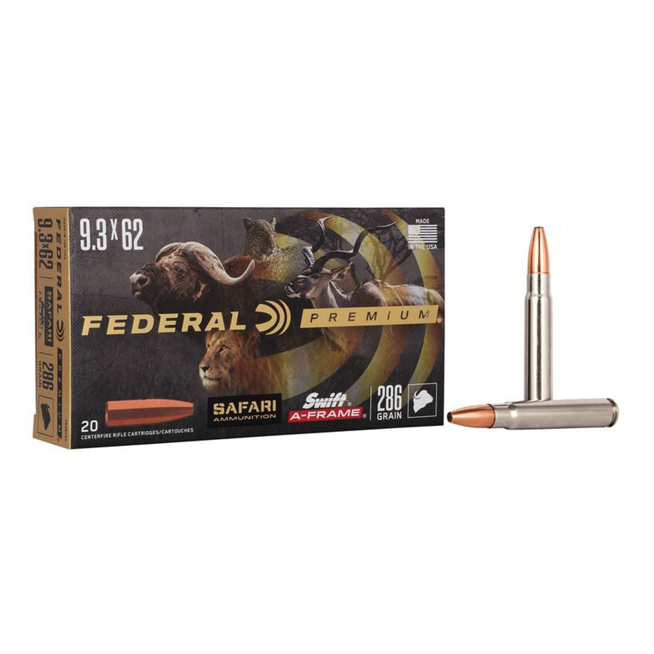 9.3x62 286gr Swift Aframe