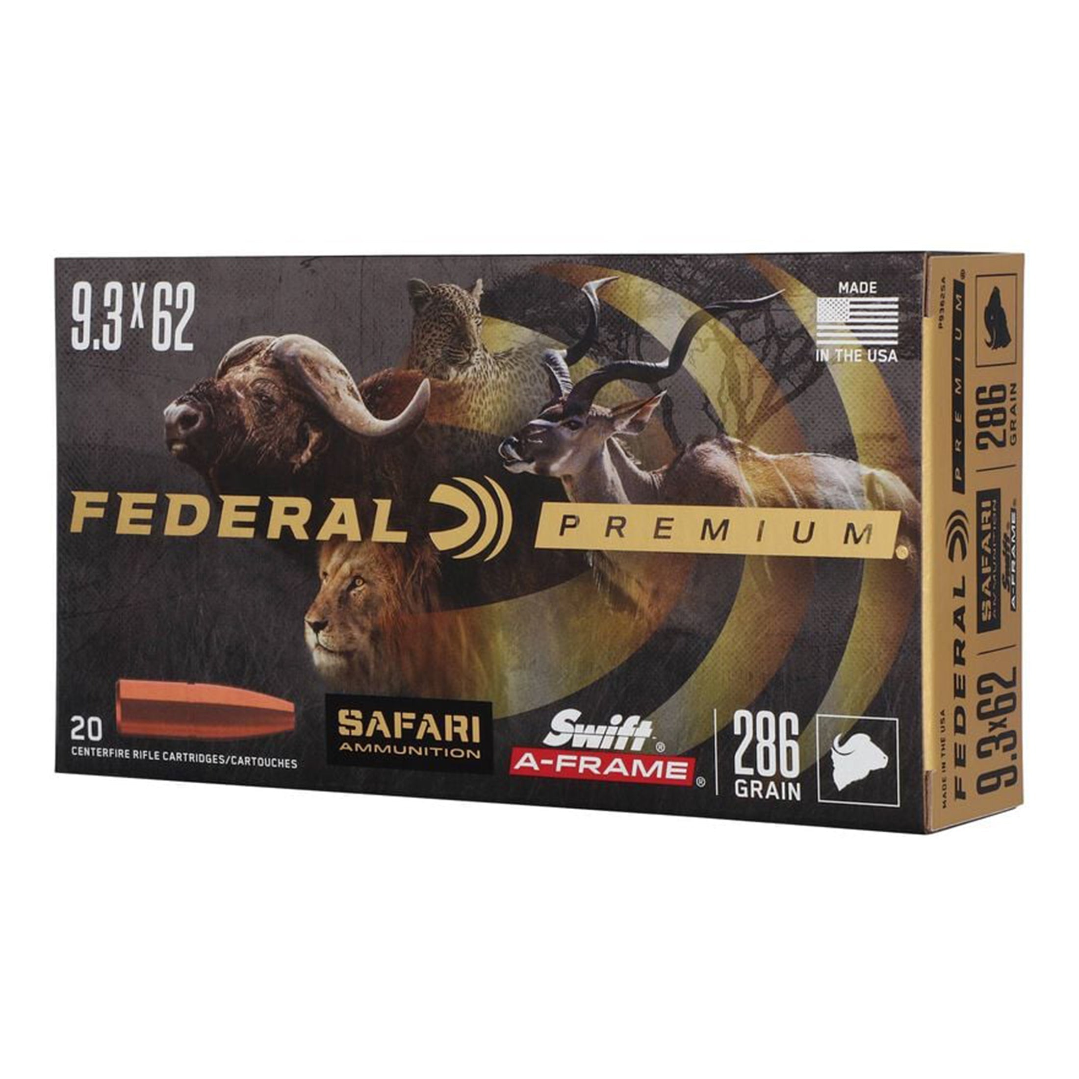 9.3x62 286gr Swift Aframe