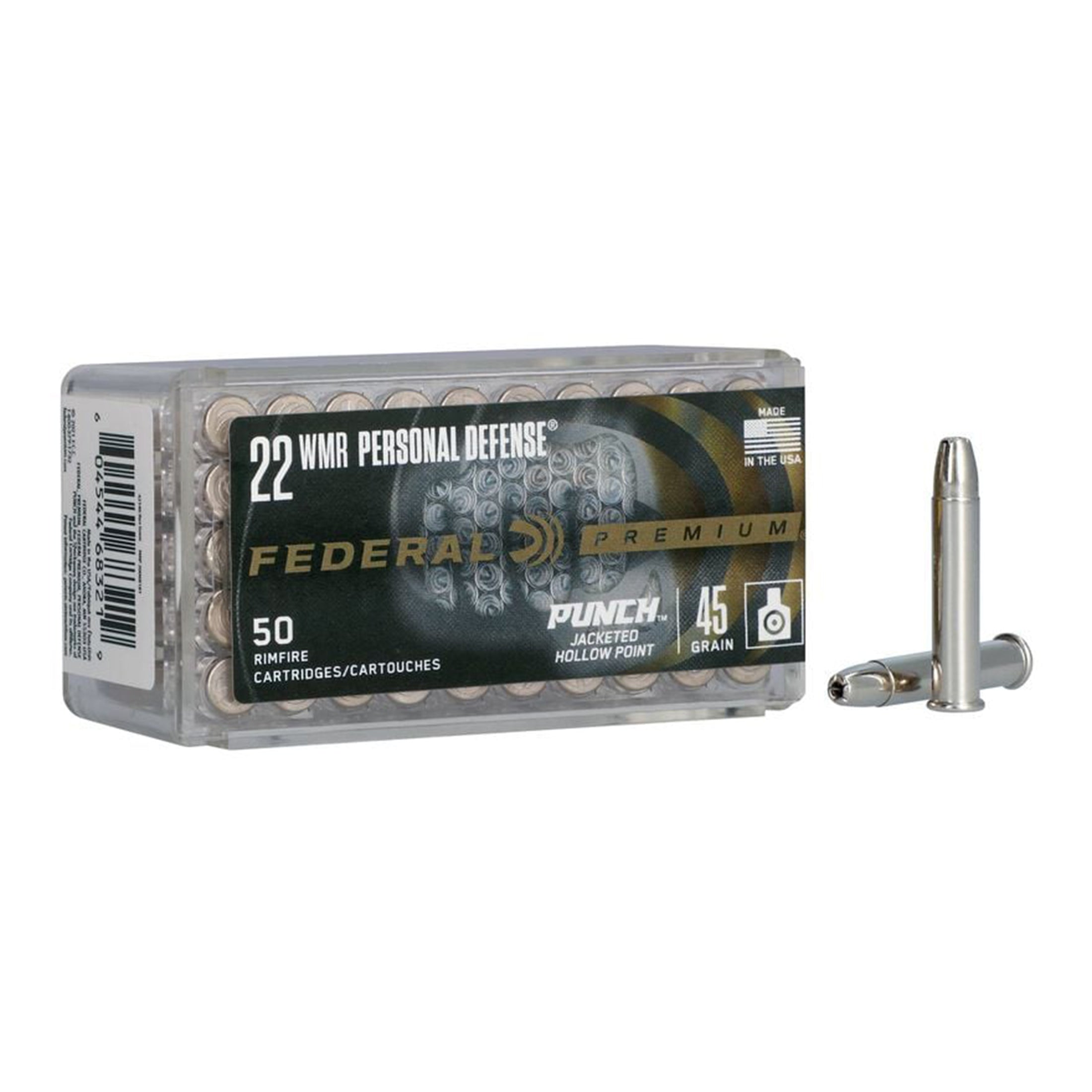 22 WMR 45gr JHP Punch 1800fps