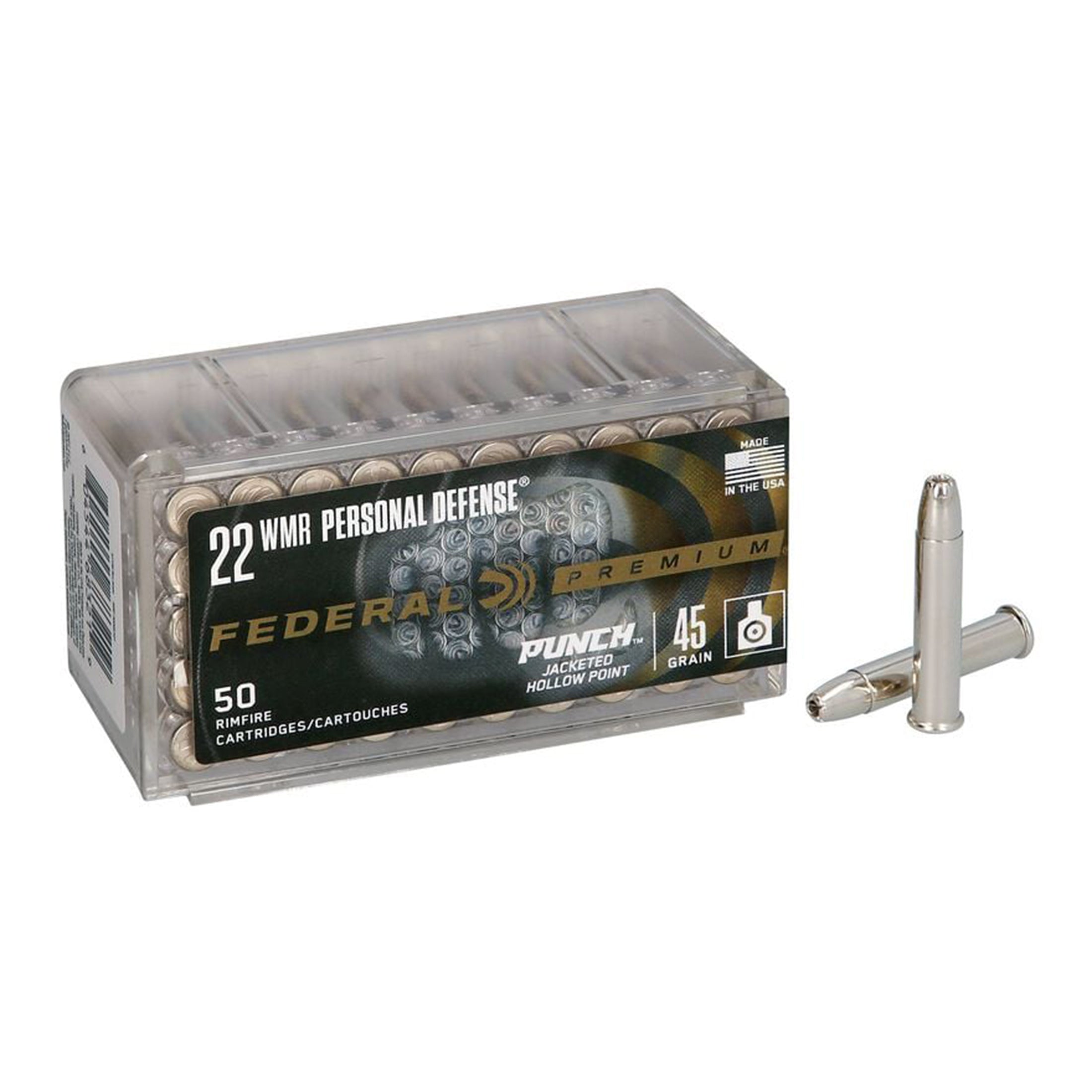 22 WMR 45gr JHP Punch 1800fps