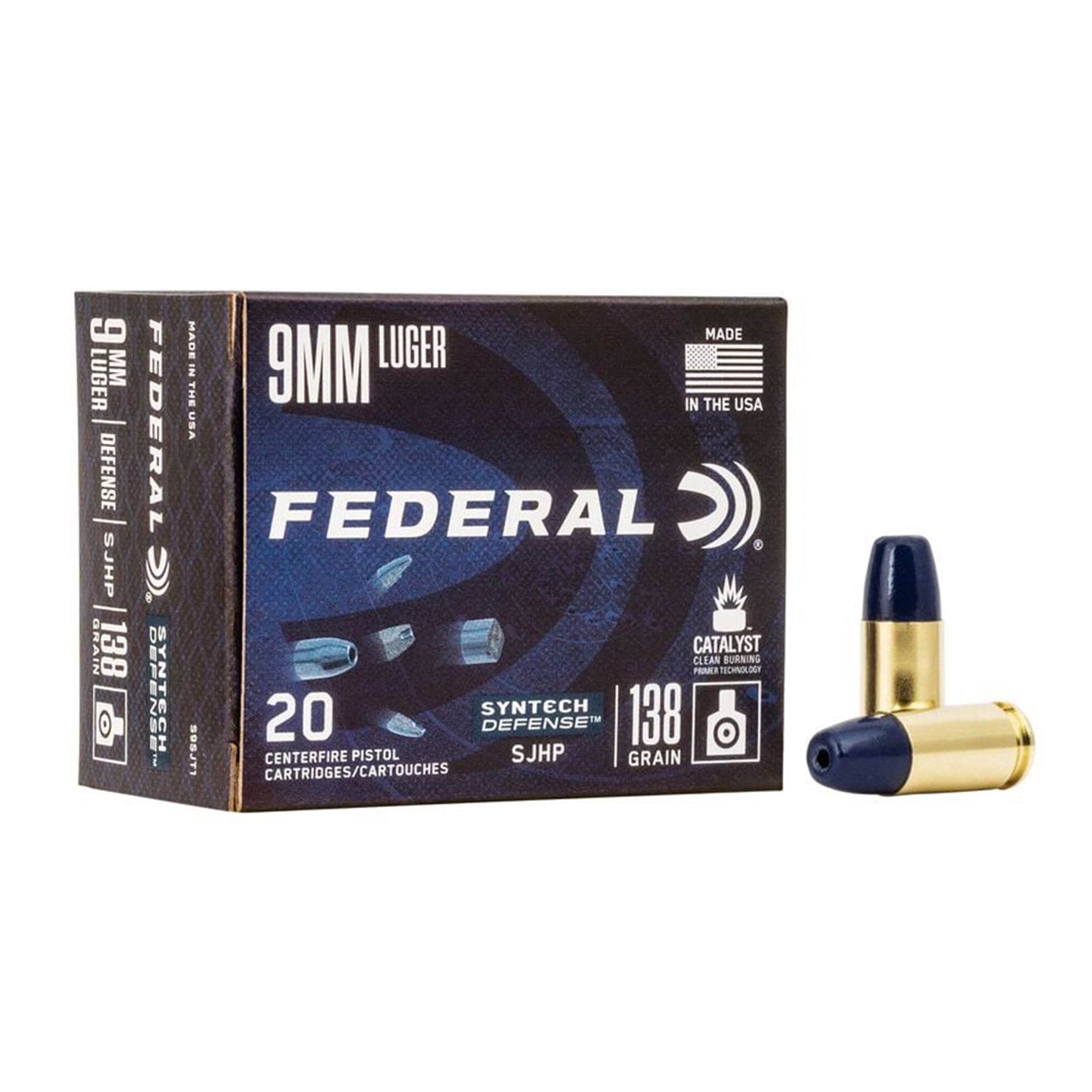 9mm Luger 138gr TSJ Syntech Defense SjHP