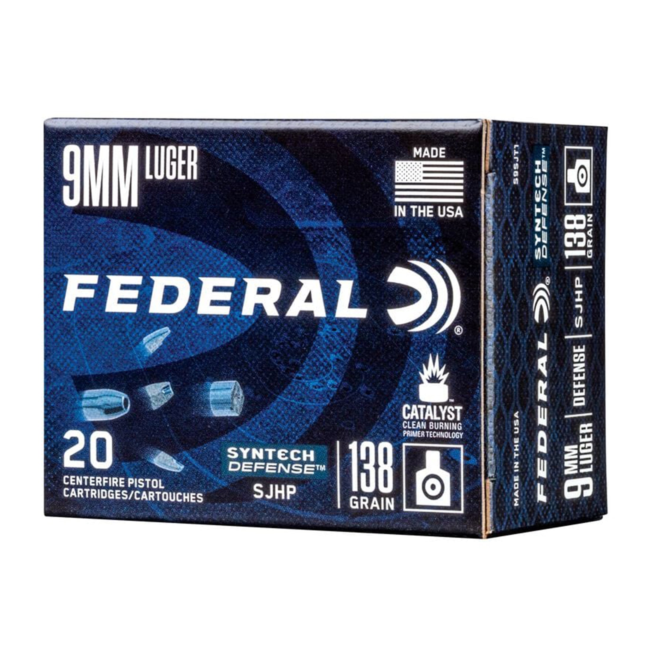 9mm Luger 138gr TSJ Syntech Defense SjHP