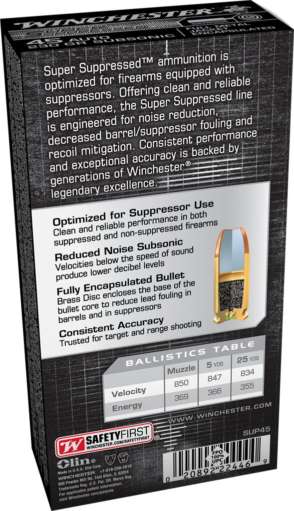 super-suppressed-45auto-230gr-fmj